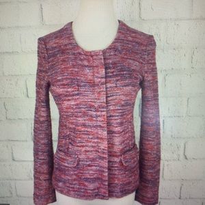 J. Crew Tweed Jacket Blazer in Poppy Style
